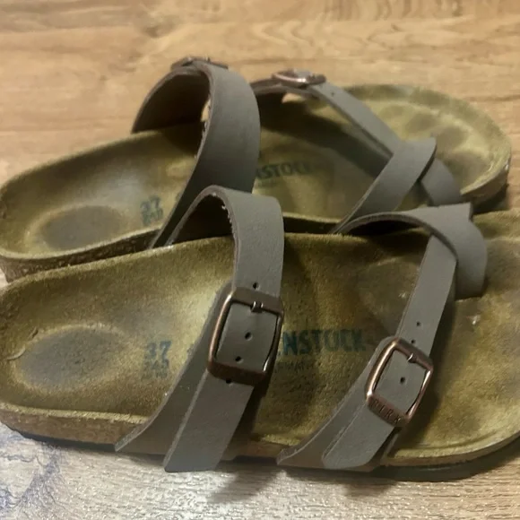 Birkenstock Taupe Mayari Cross-Strap Sandals - Picture 7 of 11